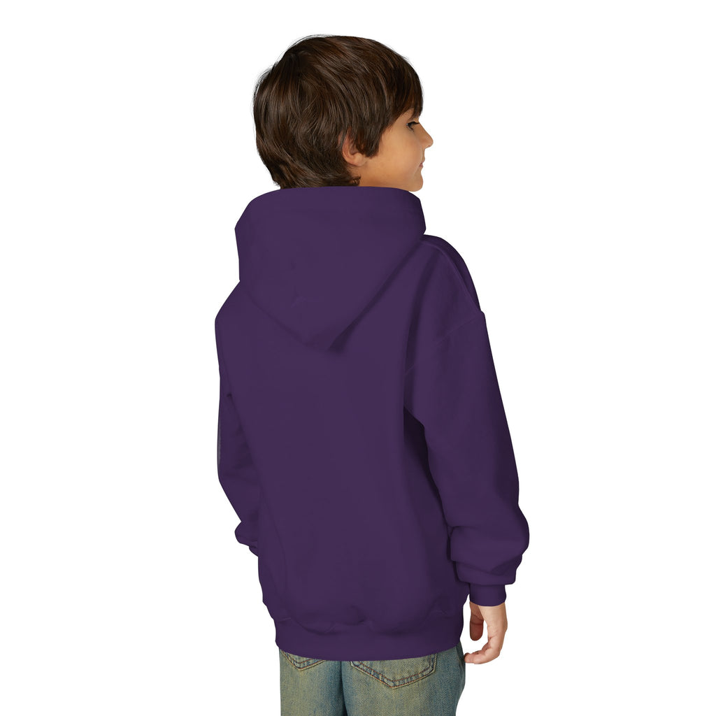 Youth Hoodie with Leopard Print 'VYORIN' Arch Logo - Trendy Kids Pullover
