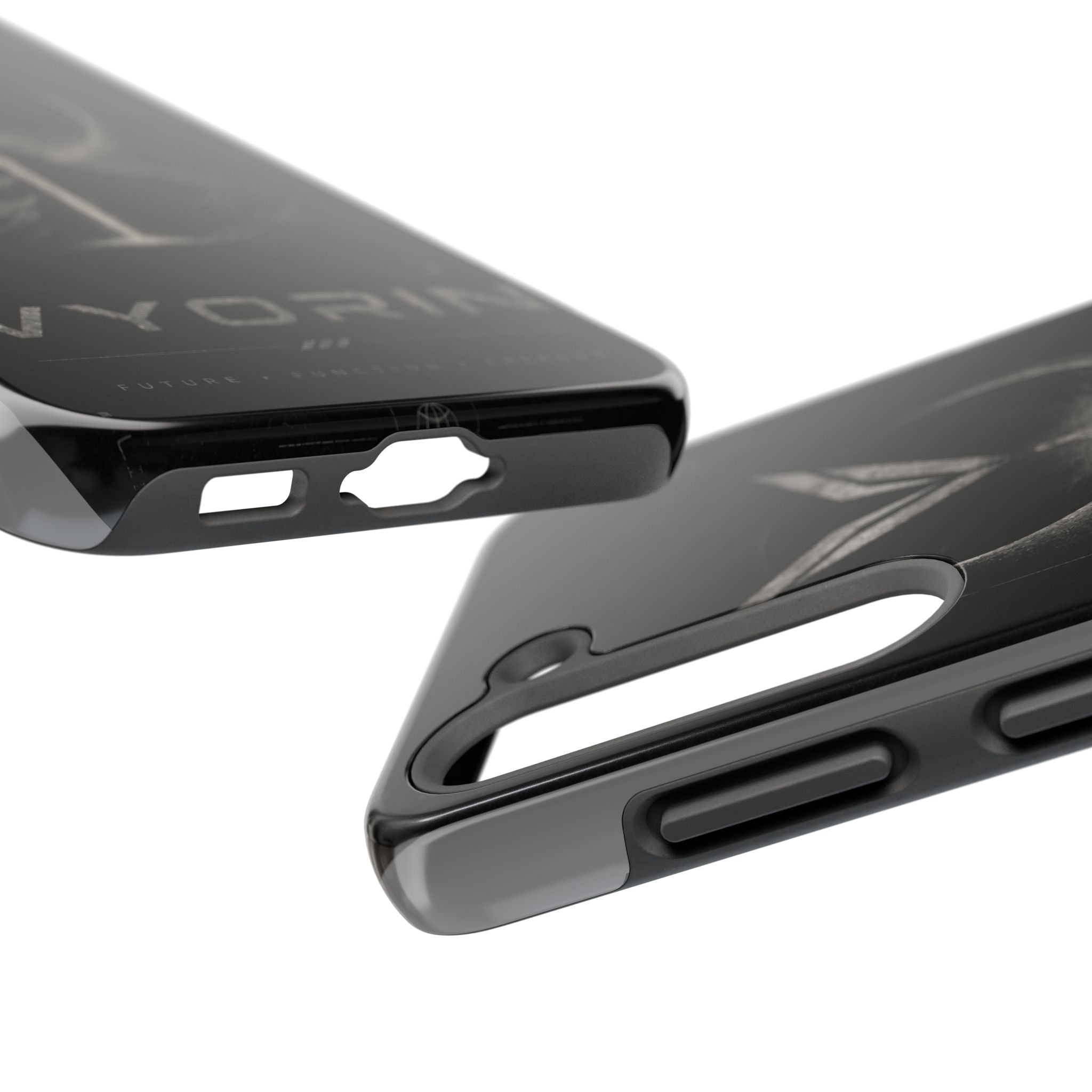 Vyorin Mountain Emblem Tough Phone Case — Dark Sci‑Fi Protection