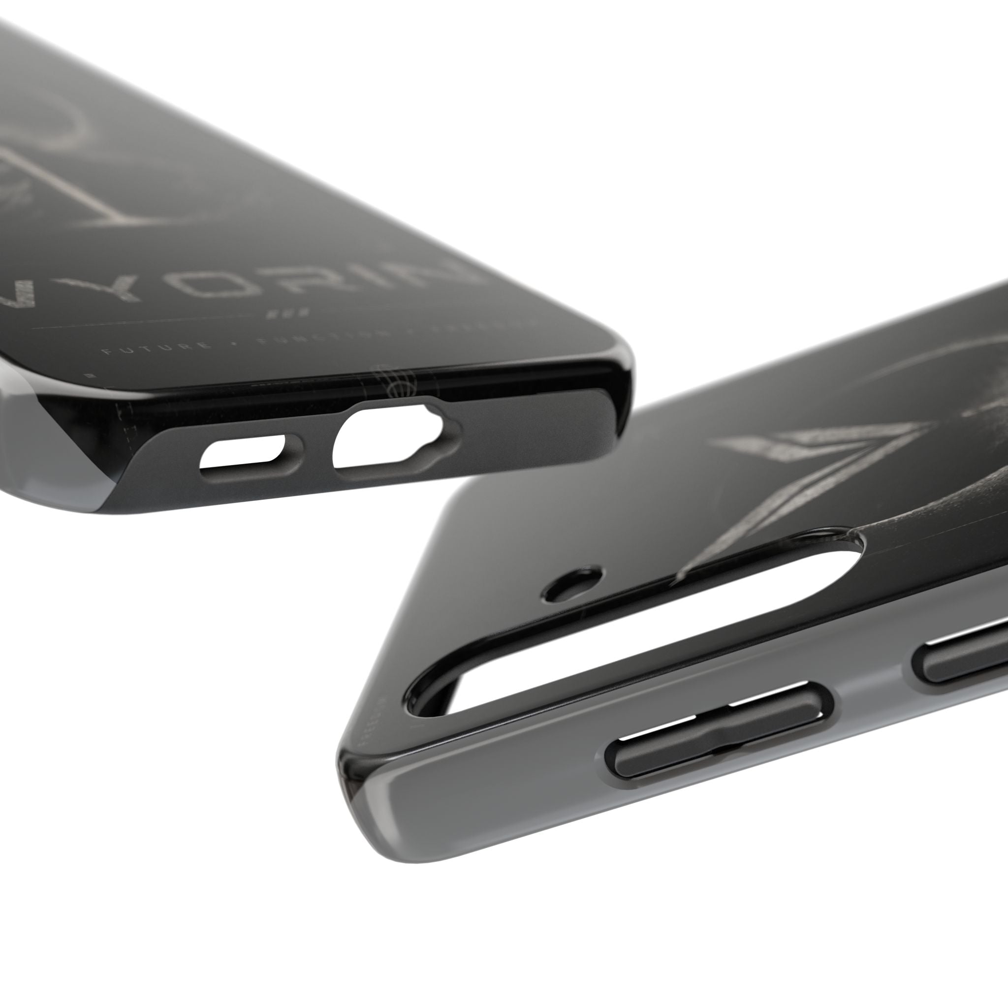 Vyorin Mountain Emblem Tough Phone Case — Dark Sci‑Fi Protection