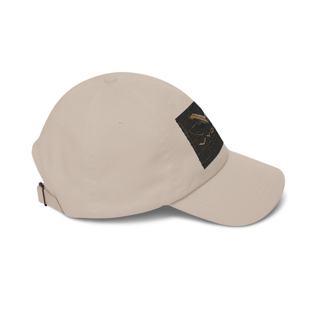 Classic Dad Cap with Vintage Gold 'VWORKIN' Patch – Casual Baseball Hat