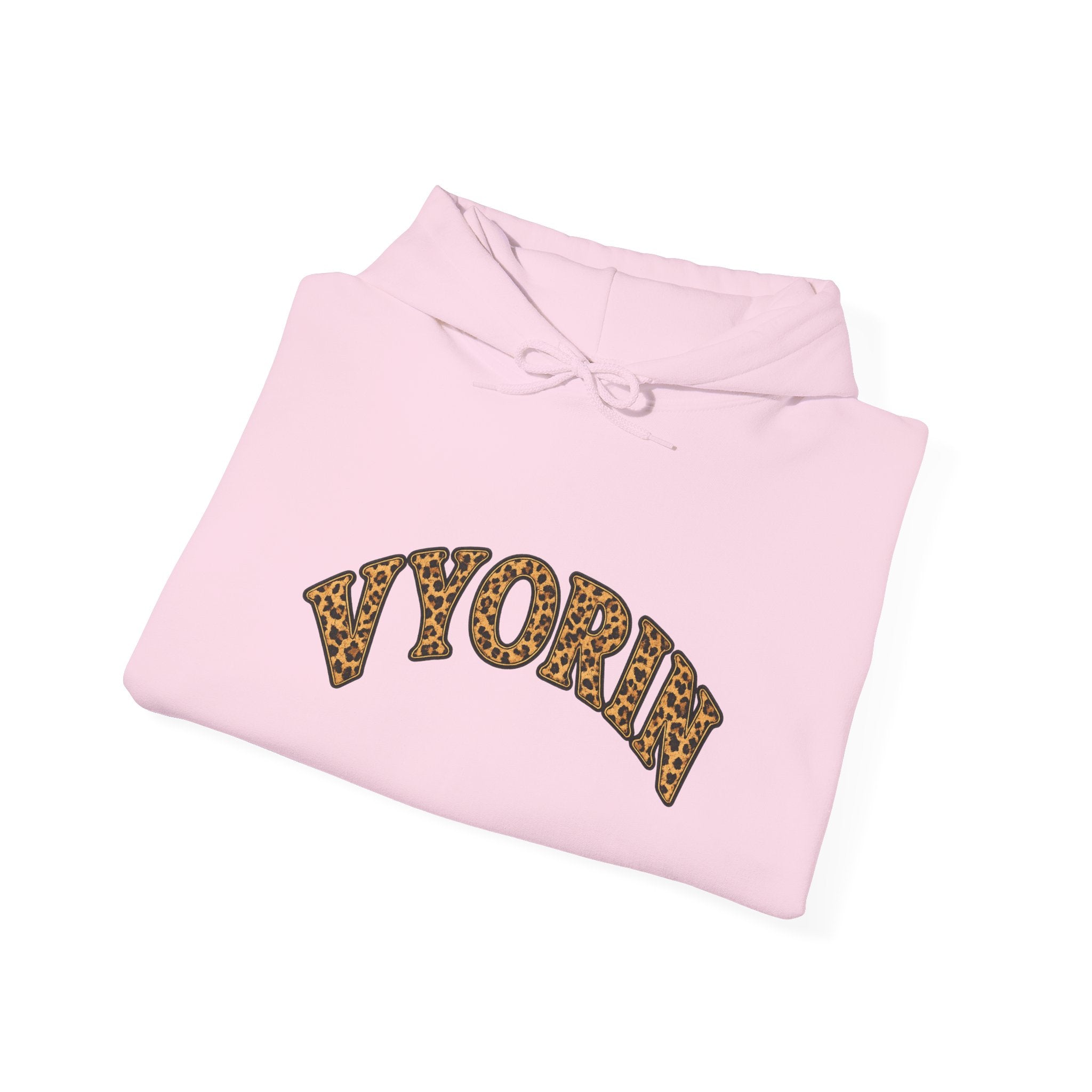 Vyorn Leopard Arch Hoodie — Vintage Animal Print Logo Sweatshirt