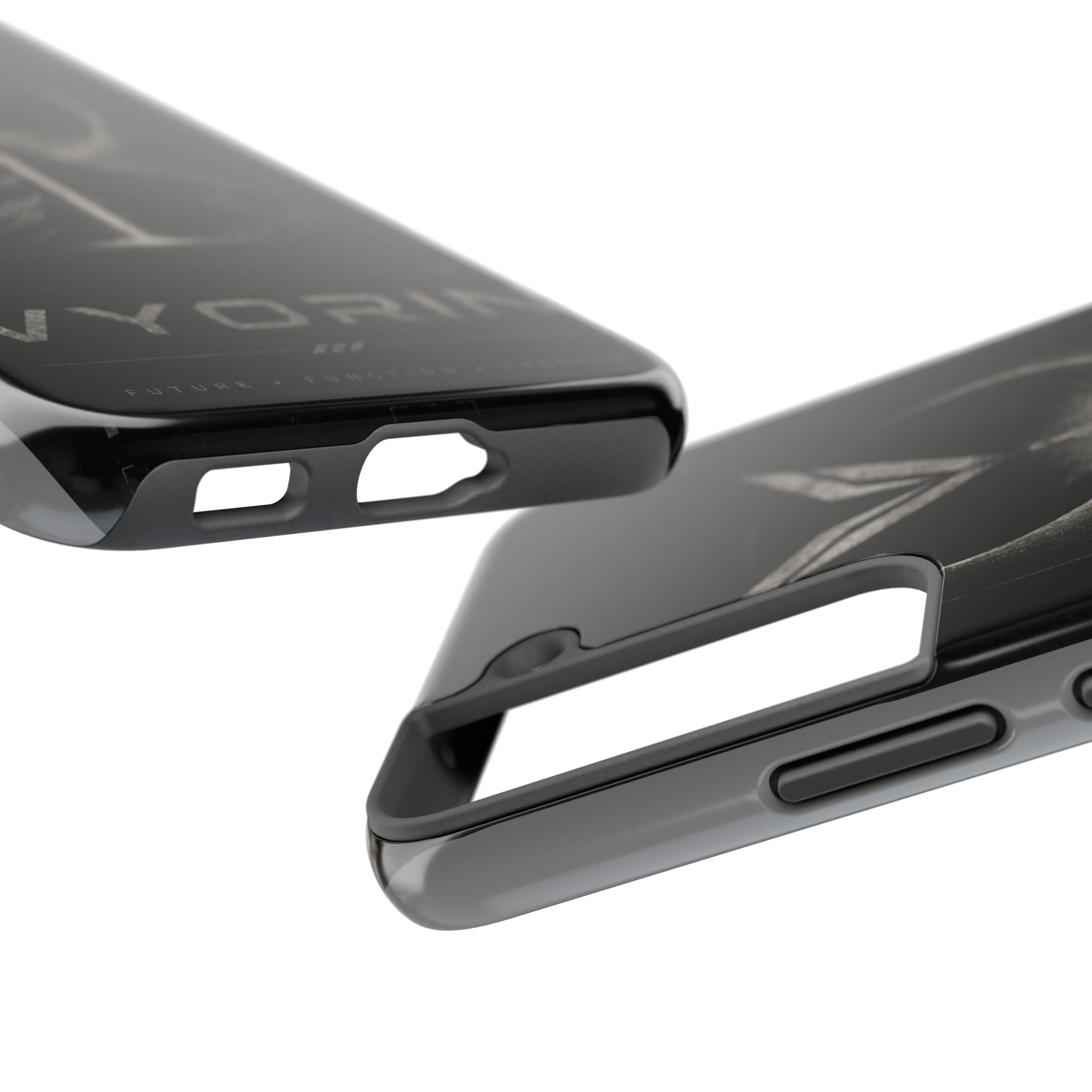 Vyorin Mountain Emblem Tough Phone Case — Dark Sci‑Fi Protection