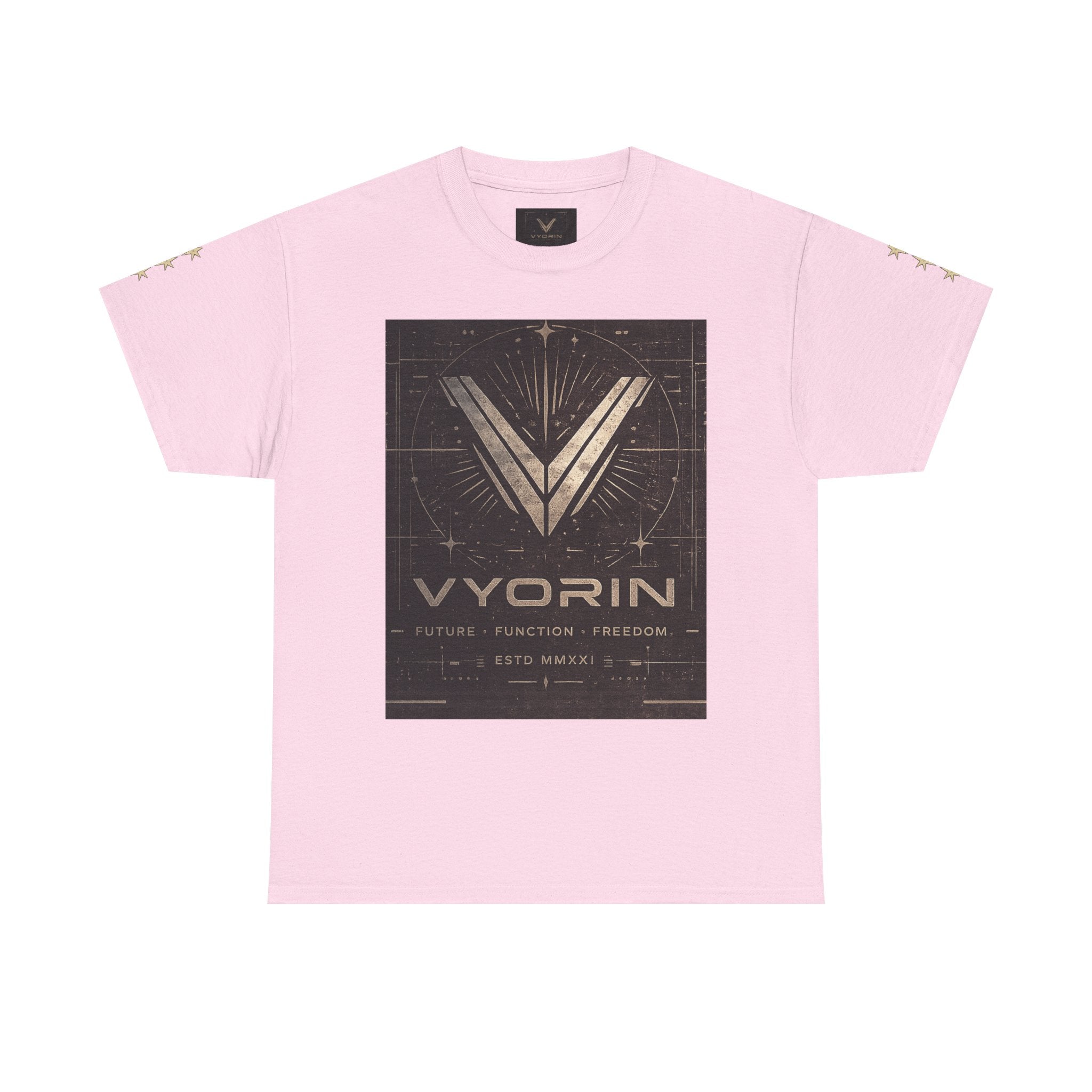 Vyorin Logo Graphic Tee — Futuristic Retro Sci‑Fi T-Shirt