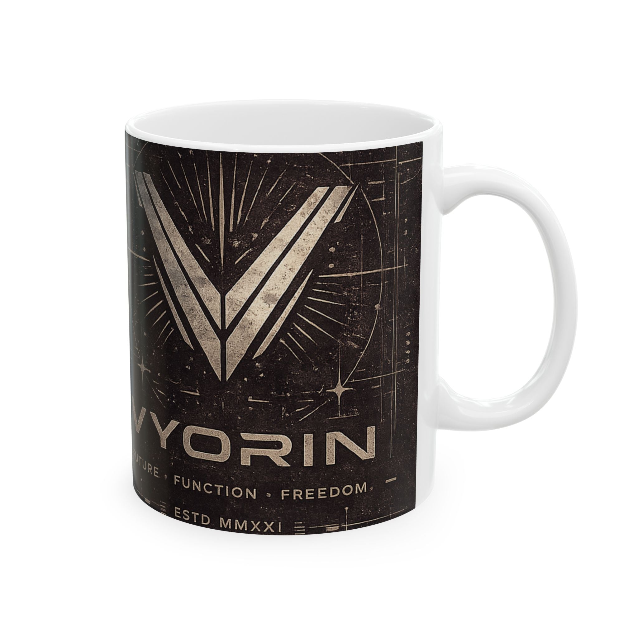Spaceflight Emblem Ceramic Mug – Vintage Voyager Design (11oz, 15oz)