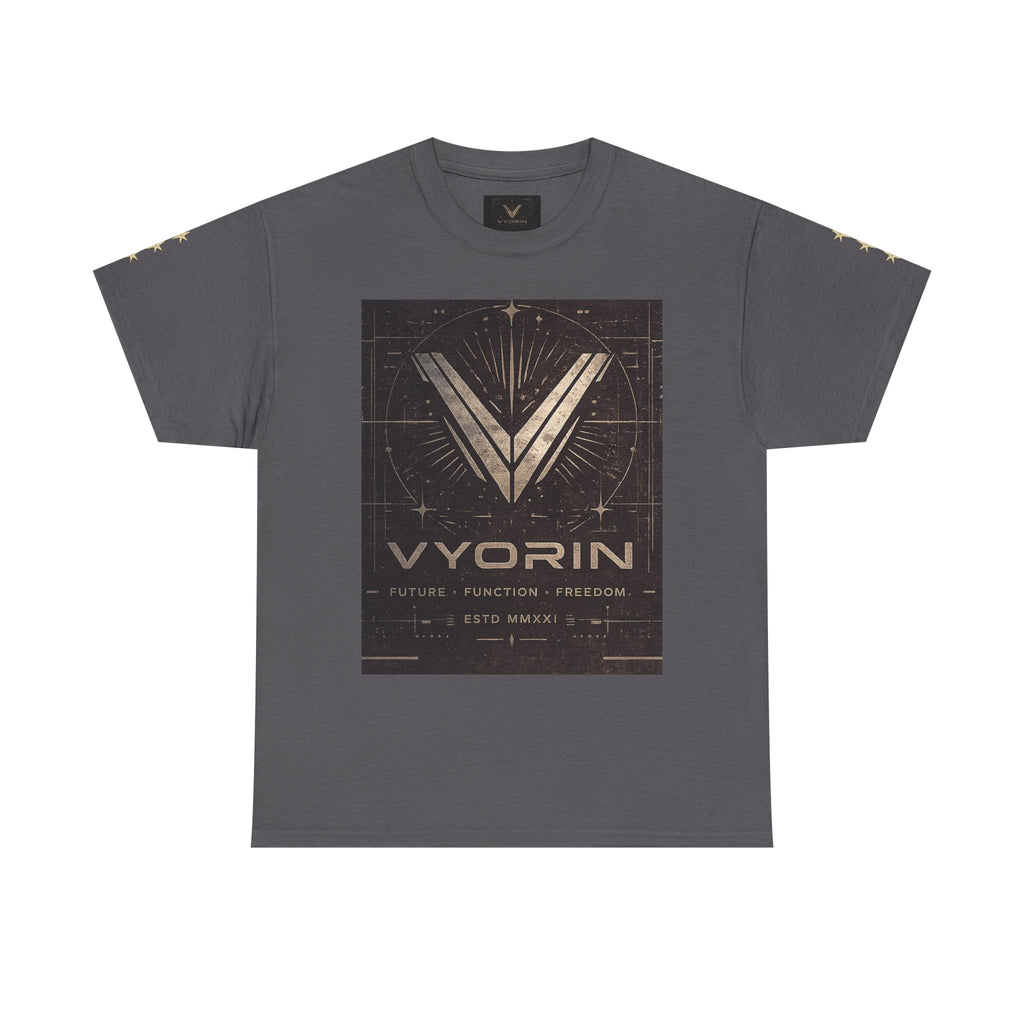 Vyorin Logo Graphic Tee — Futuristic Retro Sci‑Fi T-Shirt