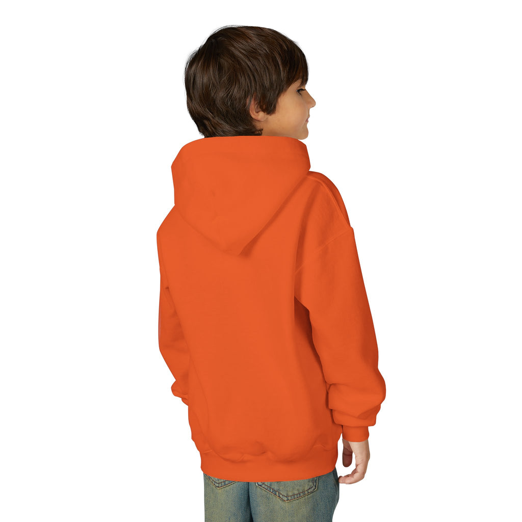 Youth Hoodie with Leopard Print 'VYORIN' Arch Logo - Trendy Kids Pullover
