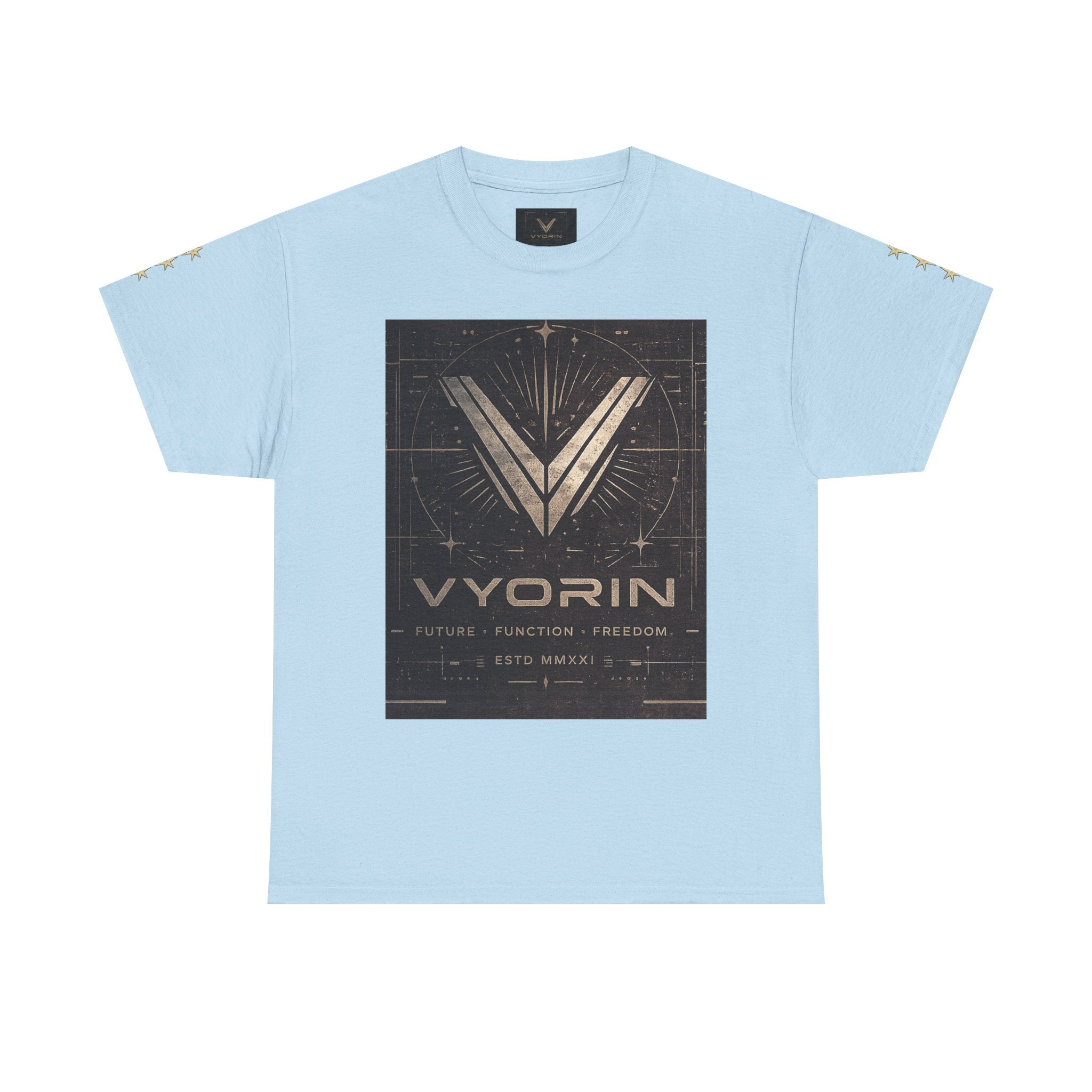 Vyorin Logo Graphic Tee — Futuristic Retro Sci‑Fi T-Shirt