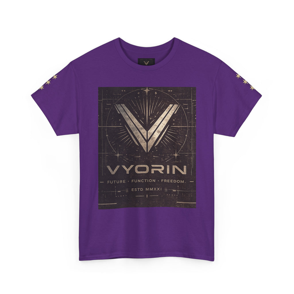Vyorin Logo Graphic Tee — Futuristic Retro Sci‑Fi T-Shirt