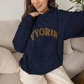 Vyorn Leopard Arch Hoodie — Vintage Animal Print Logo Sweatshirt