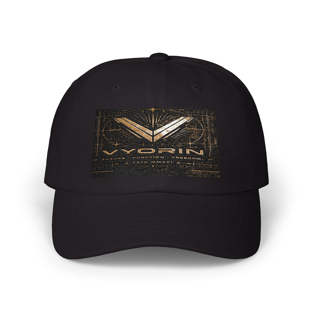 Classic Dad Cap with Vintage Gold 'VWORKIN' Patch – Casual Baseball Hat