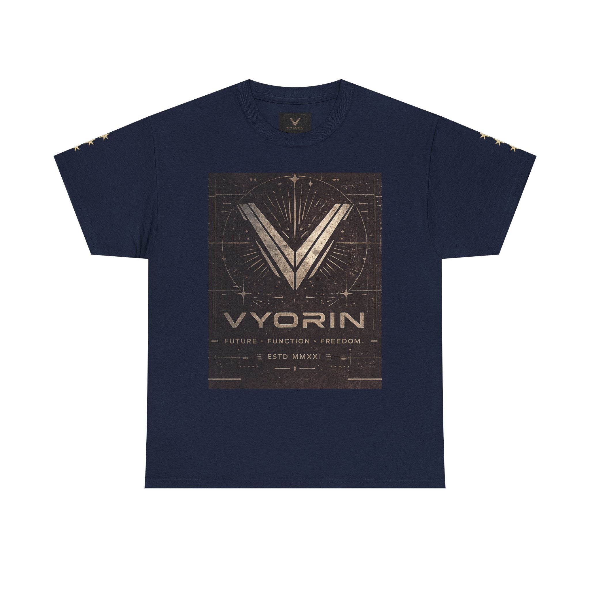 Vyorin Logo Graphic Tee — Futuristic Retro Sci‑Fi T-Shirt