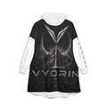 Vyorin Mountain Emblem Hooded Blanket — Cozy Fleece Gamer Blanket with Crest Design