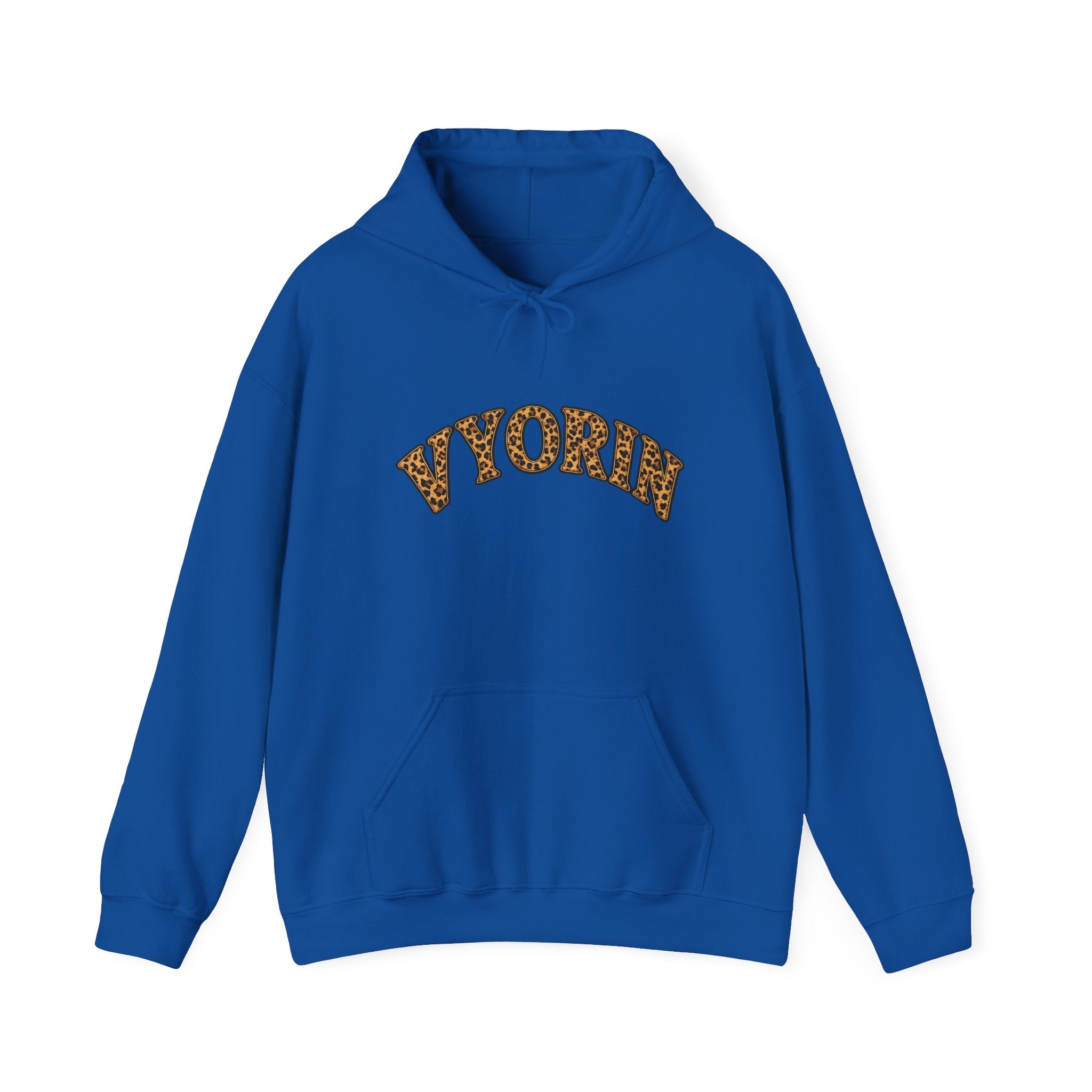 Vyorn Leopard Arch Hoodie — Vintage Animal Print Logo Sweatshirt