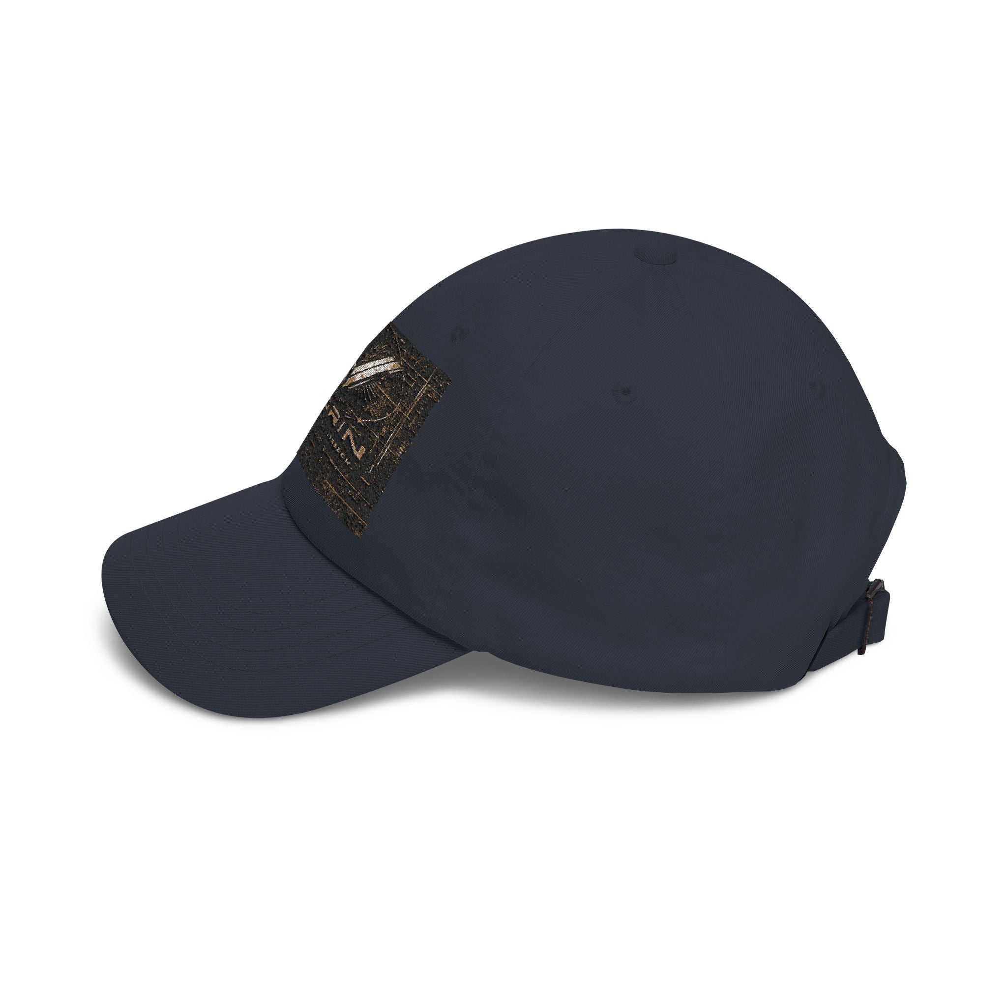 Classic Dad Cap with Vintage Gold 'VWORKIN' Patch – Casual Baseball Hat
