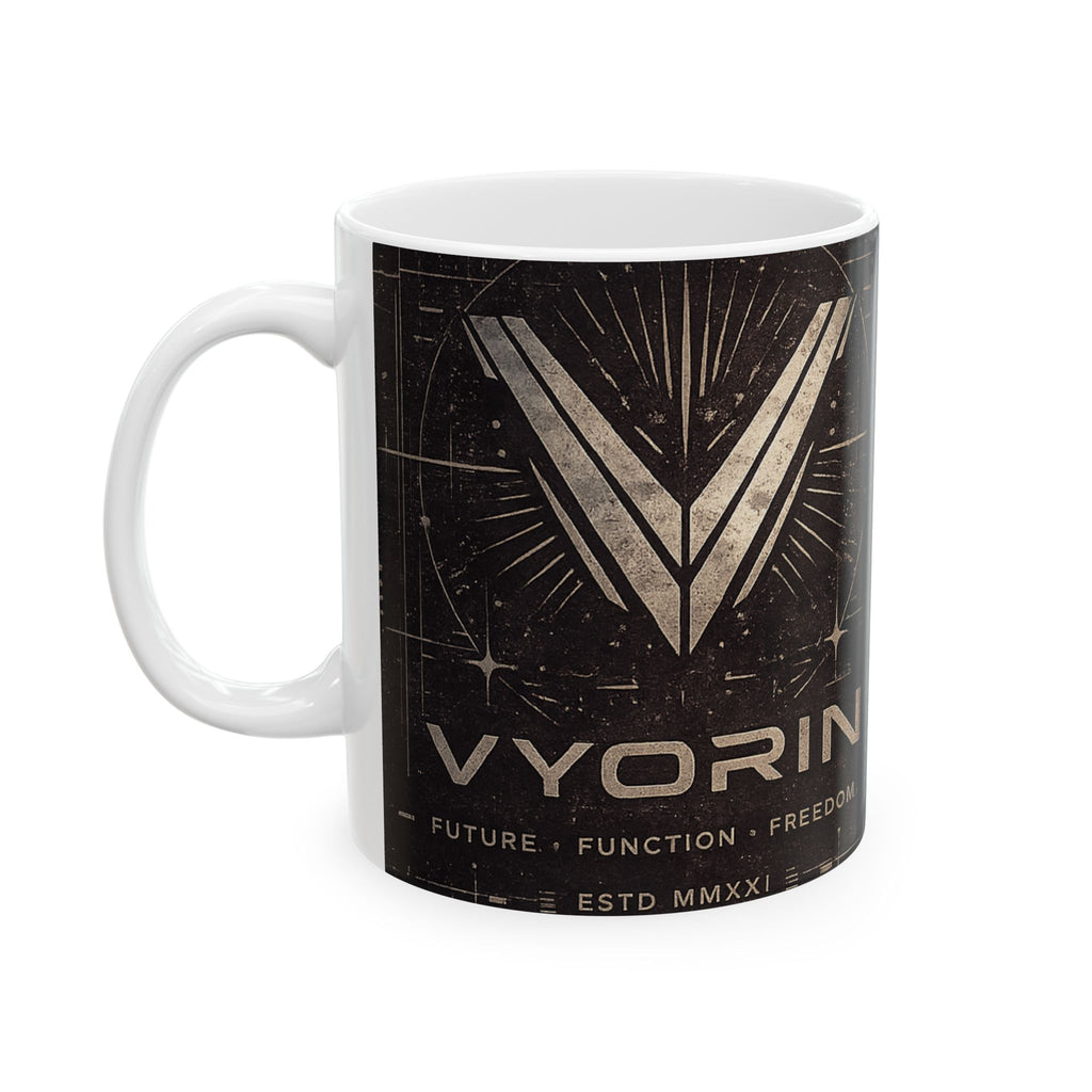 Spaceflight Emblem Ceramic Mug – Vintage Voyager Design (11oz, 15oz)
