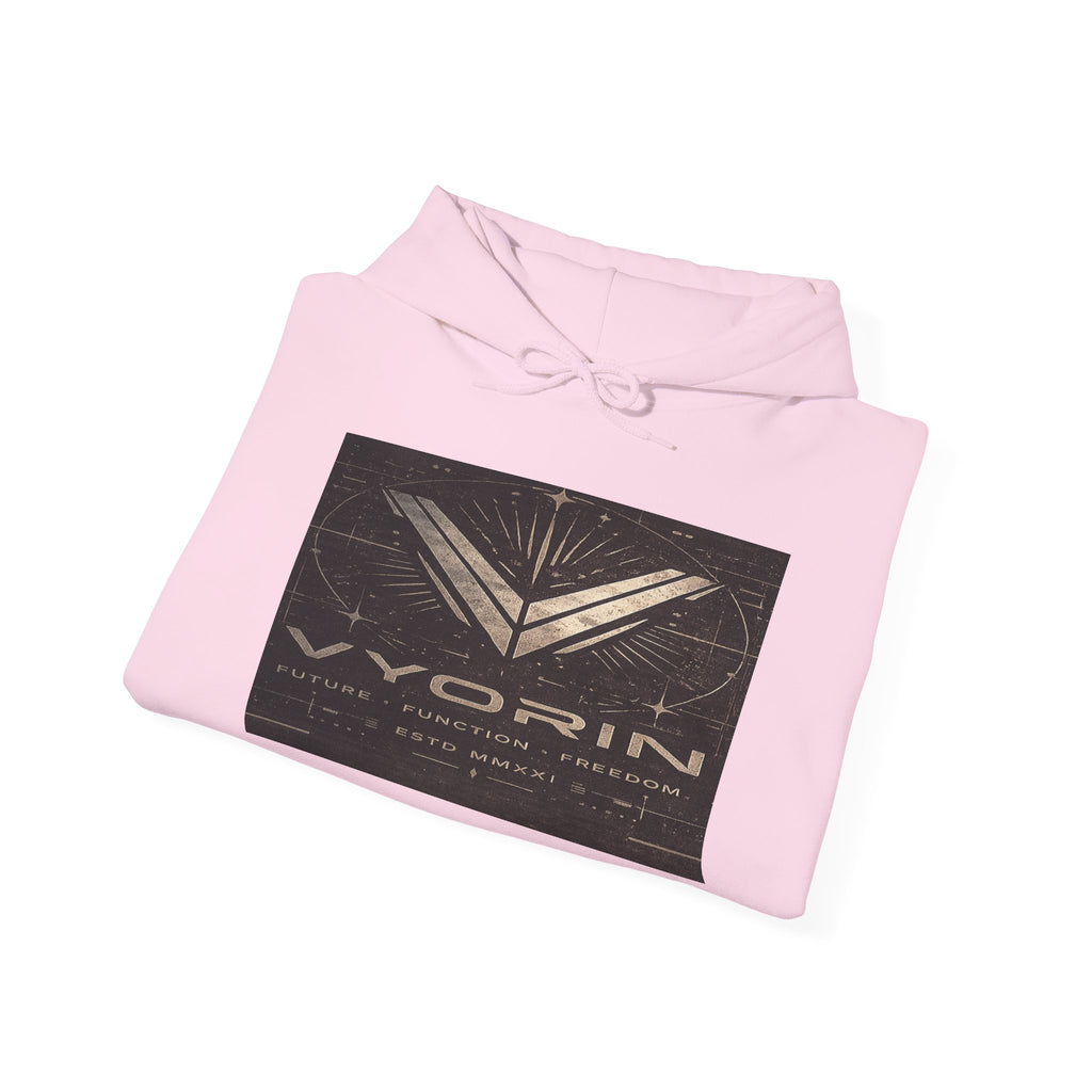 Vyorin Star Emblem Hoodie — Retro Sci‑Fi Logo Pullover