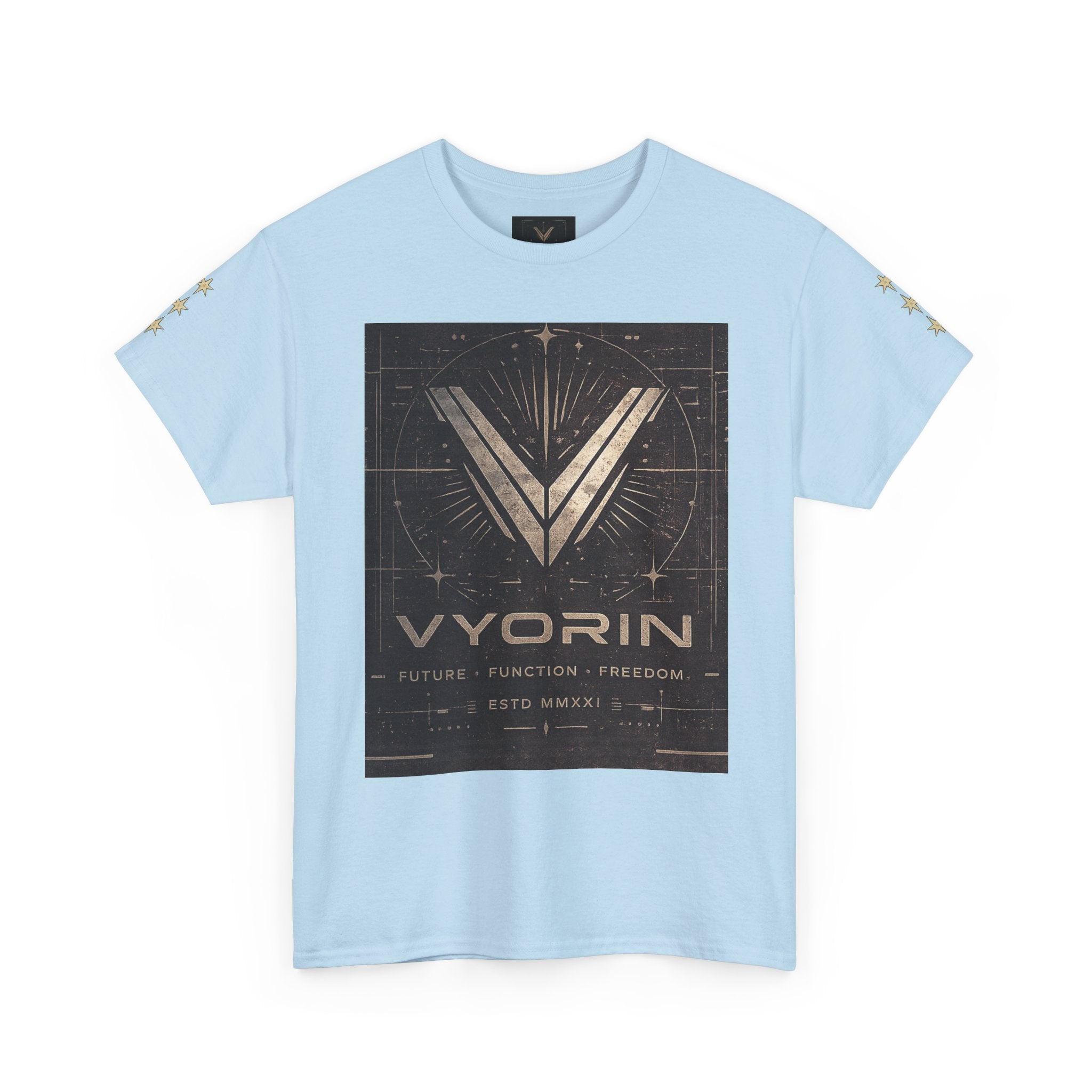 Vyorin Logo Graphic Tee — Futuristic Retro Sci‑Fi T-Shirt