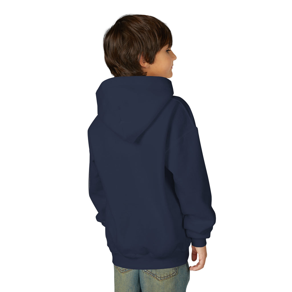 Youth Hoodie with Leopard Print 'VYORIN' Arch Logo - Trendy Kids Pullover