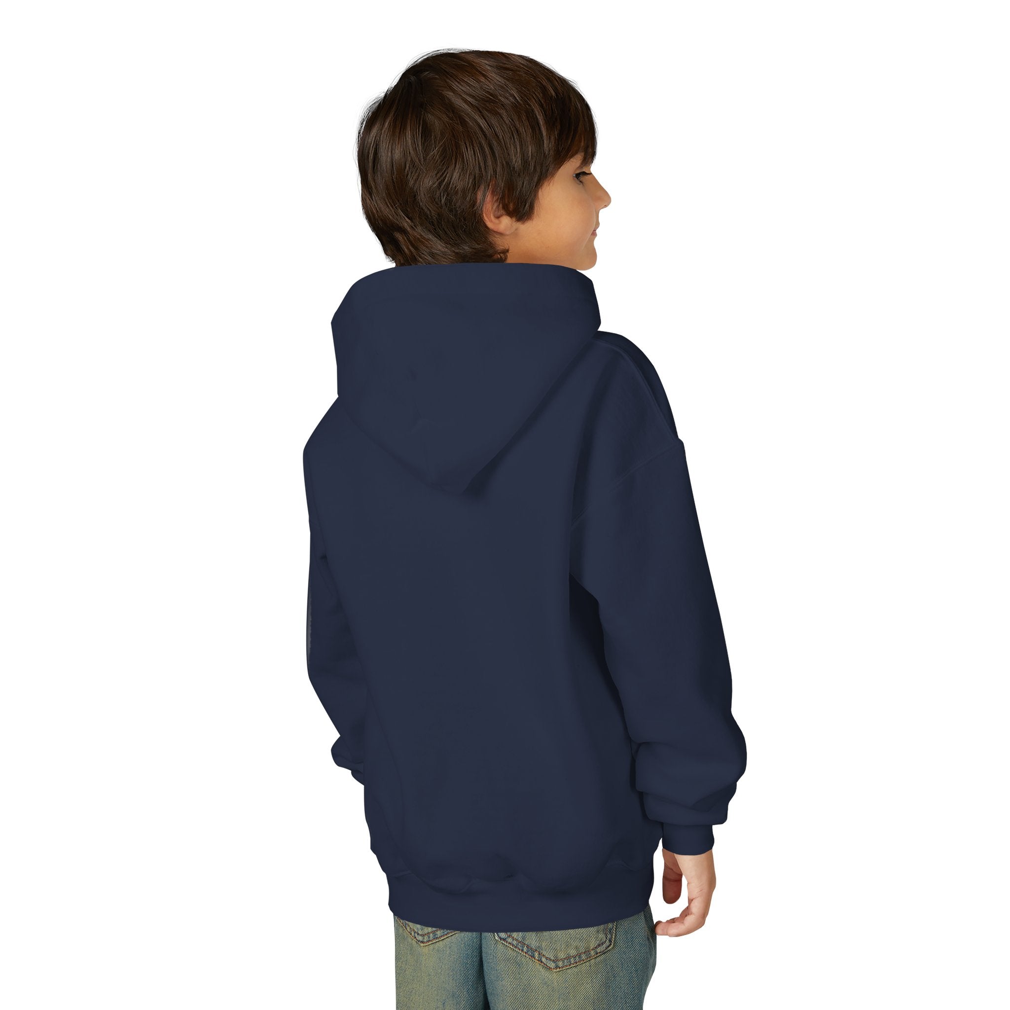 Youth Hoodie with Leopard Print 'VYORIN' Arch Logo - Trendy Kids Pullover