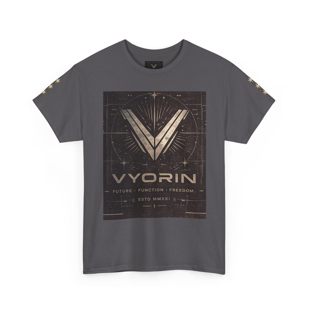 Vyorin Logo Graphic Tee — Futuristic Retro Sci‑Fi T-Shirt