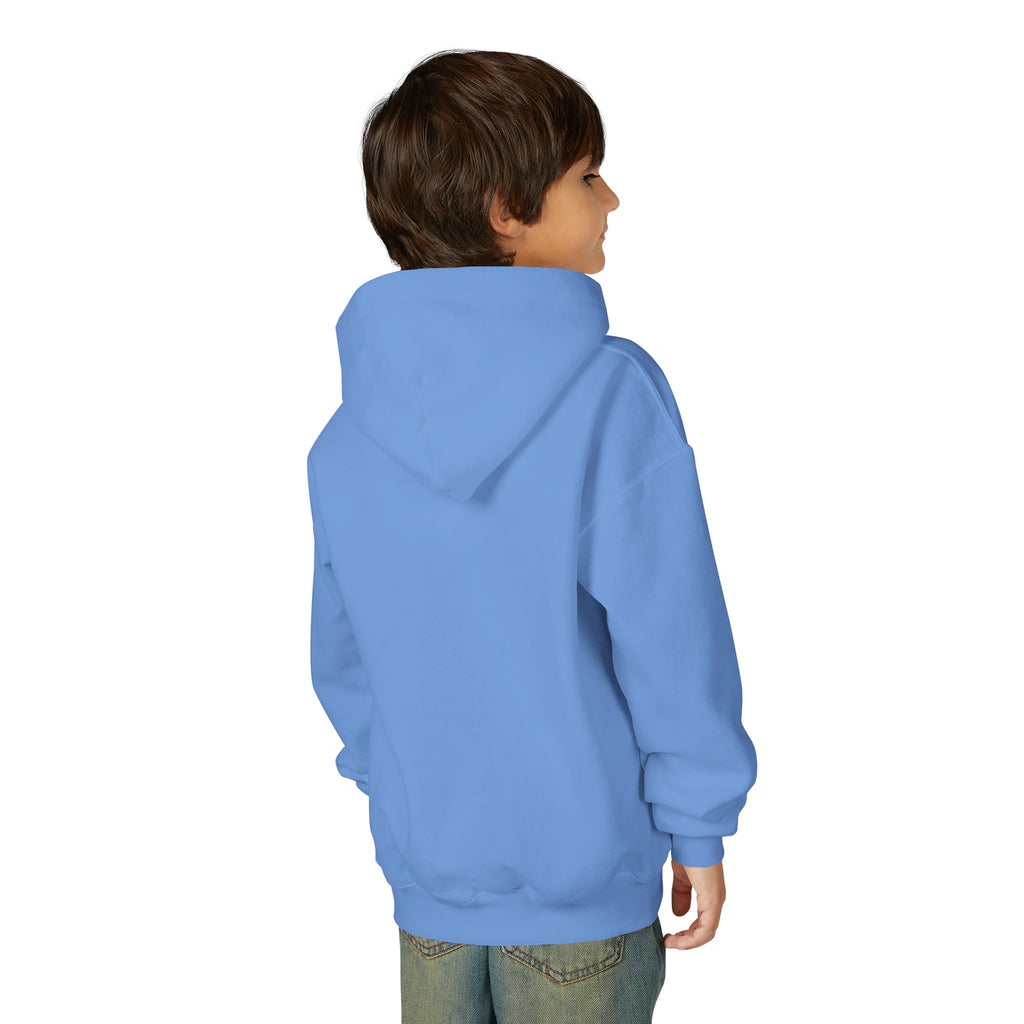 Youth Hoodie with Leopard Print 'VYORIN' Arch Logo - Trendy Kids Pullover