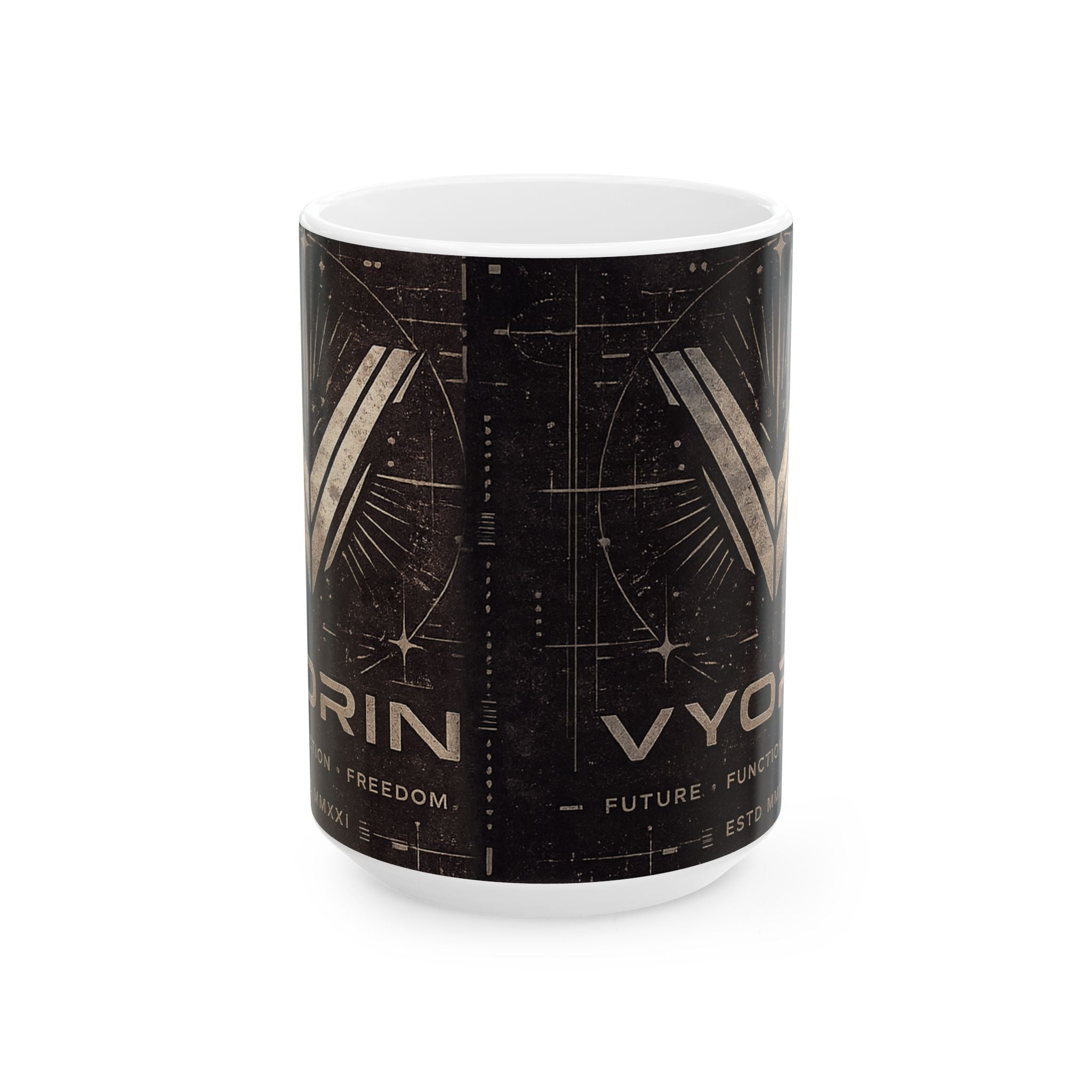 Spaceflight Emblem Ceramic Mug – Vintage Voyager Design (11oz, 15oz)