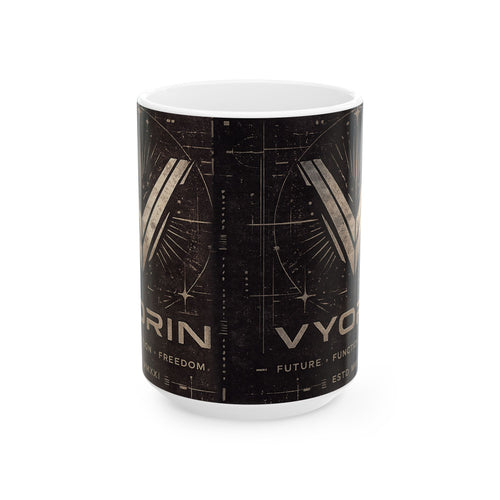 Spaceflight Emblem Ceramic Mug – Vintage Voyager Design (11oz, 15oz)