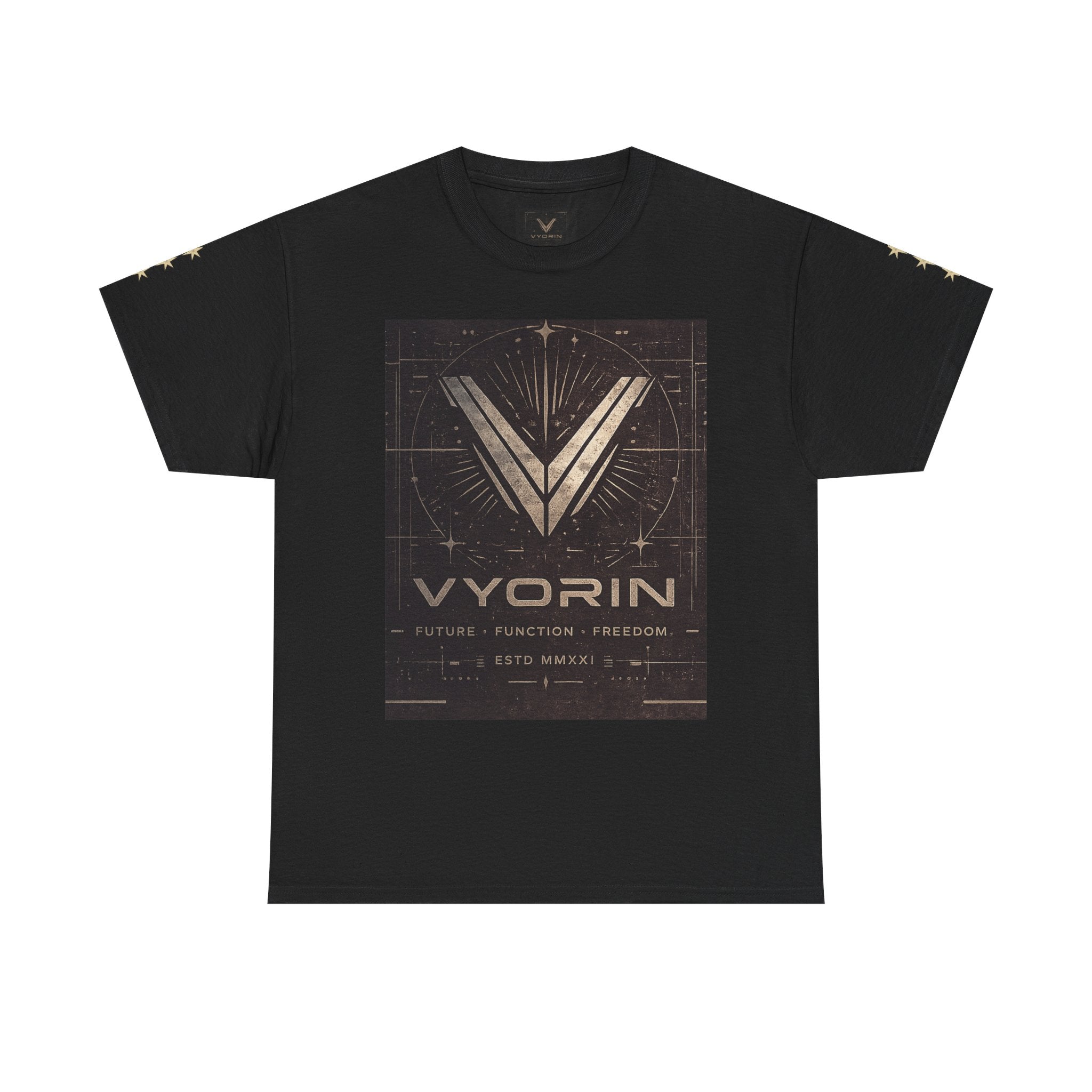 Vyorin Logo Graphic Tee — Futuristic Retro Sci‑Fi T-Shirt