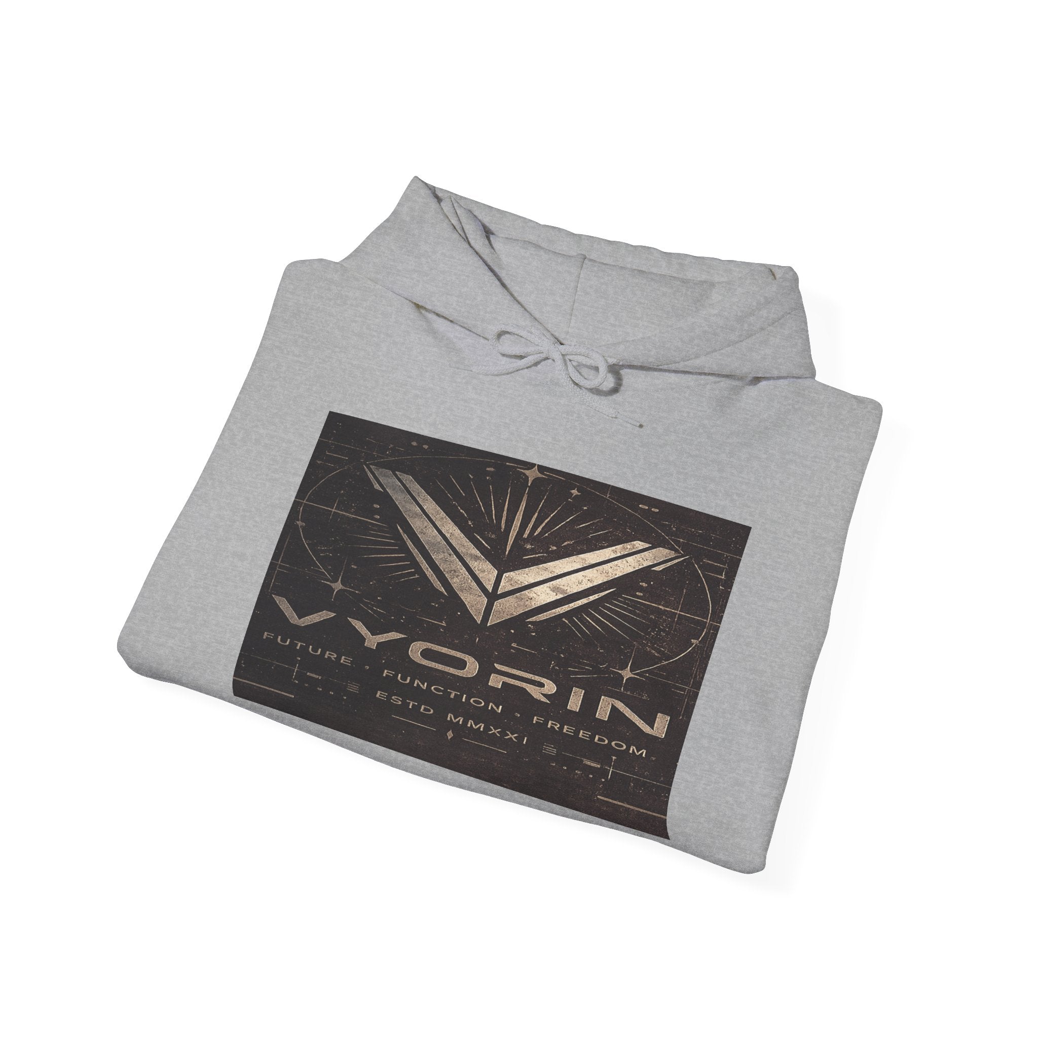 Vyorin Star Emblem Hoodie — Retro Sci‑Fi Logo Pullover