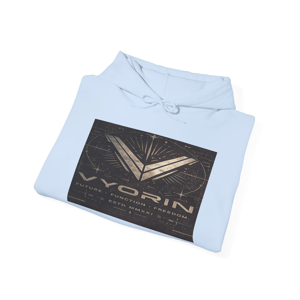 Vyorin Star Emblem Hoodie — Retro Sci‑Fi Logo Pullover