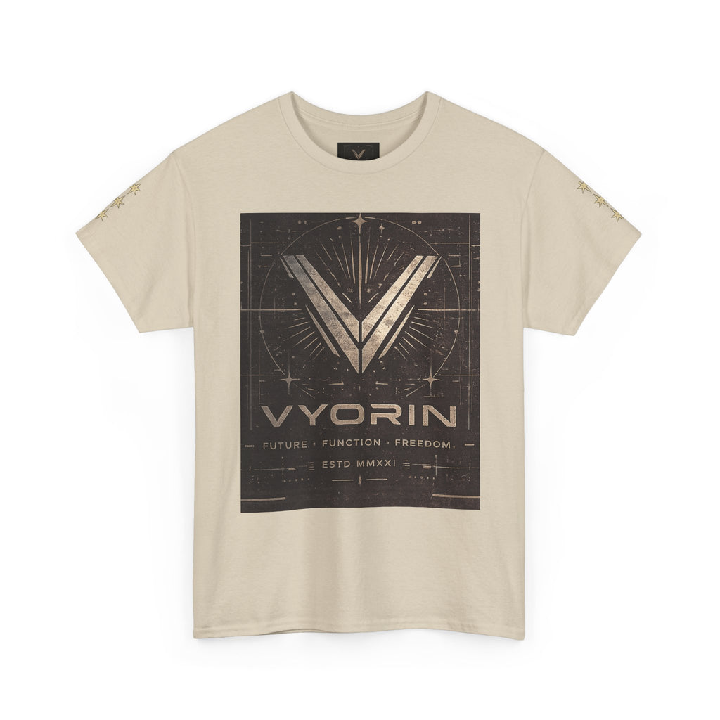 Vyorin Logo Graphic Tee — Futuristic Retro Sci‑Fi T-Shirt