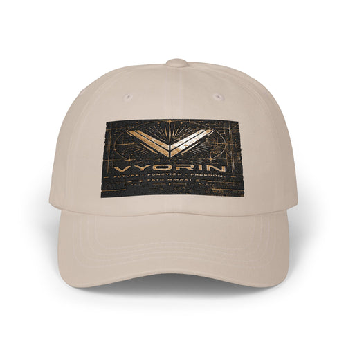 Classic Dad Cap with Vintage Gold 'VWORKIN' Patch – Casual Baseball Hat