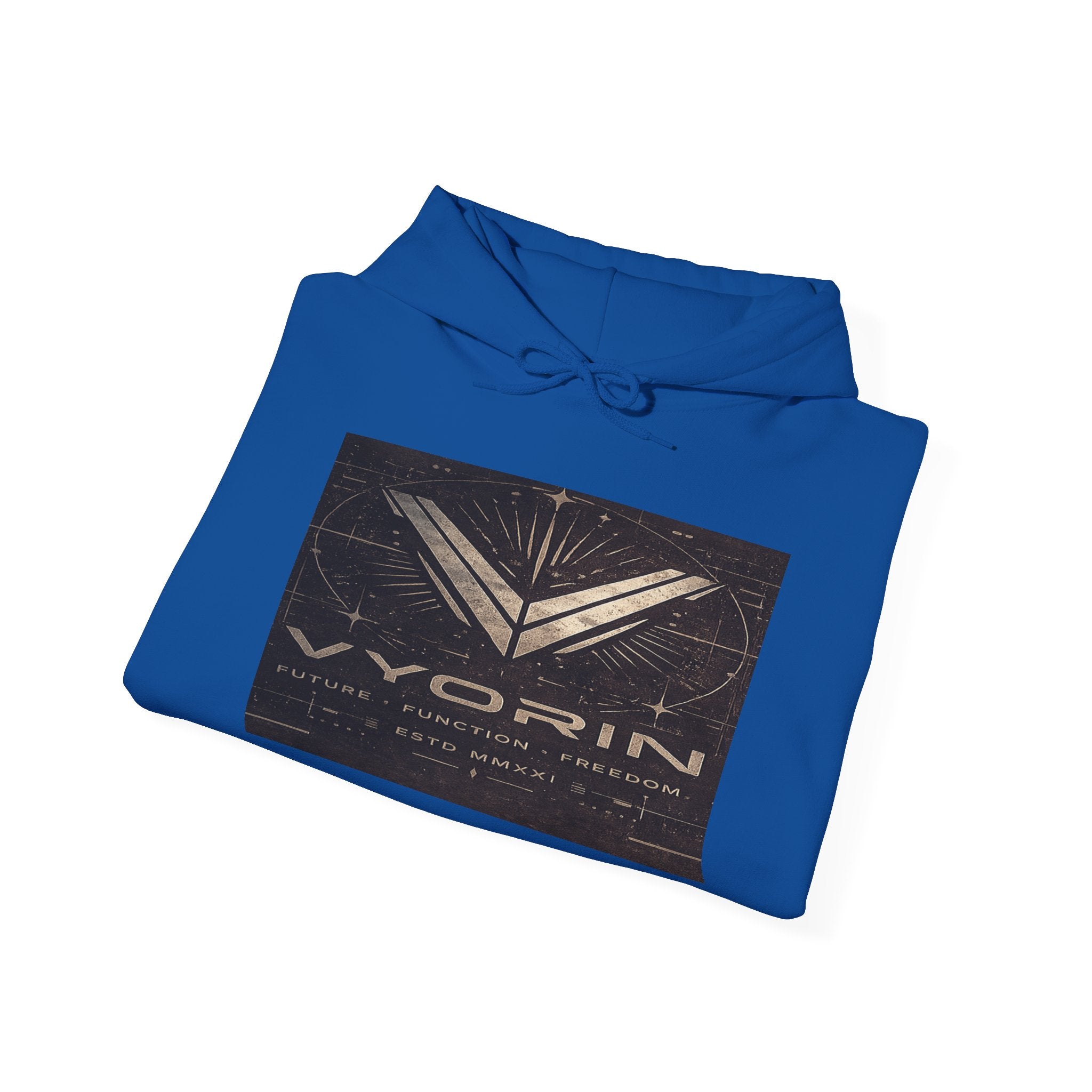 Vyorin Star Emblem Hoodie — Retro Sci‑Fi Logo Pullover