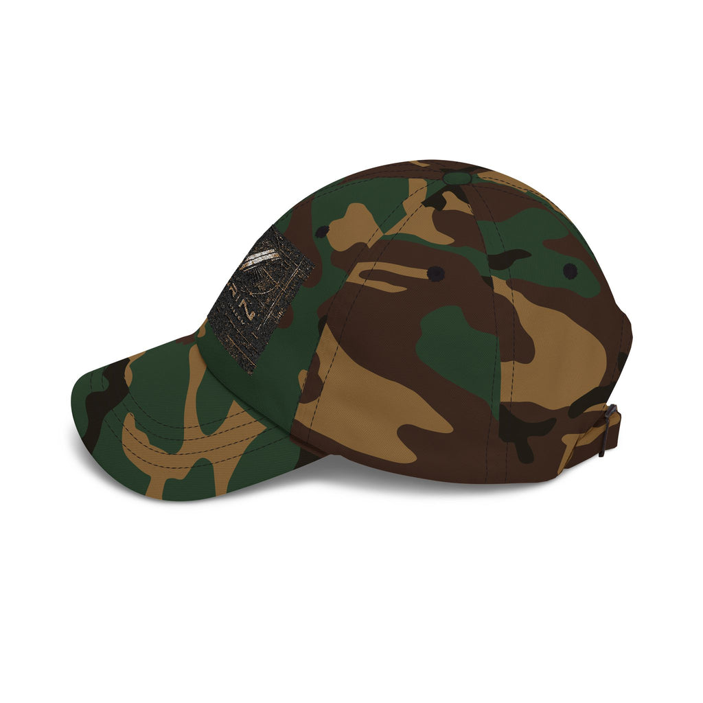 Classic Dad Cap with Vintage Gold 'VWORKIN' Patch – Casual Baseball Hat