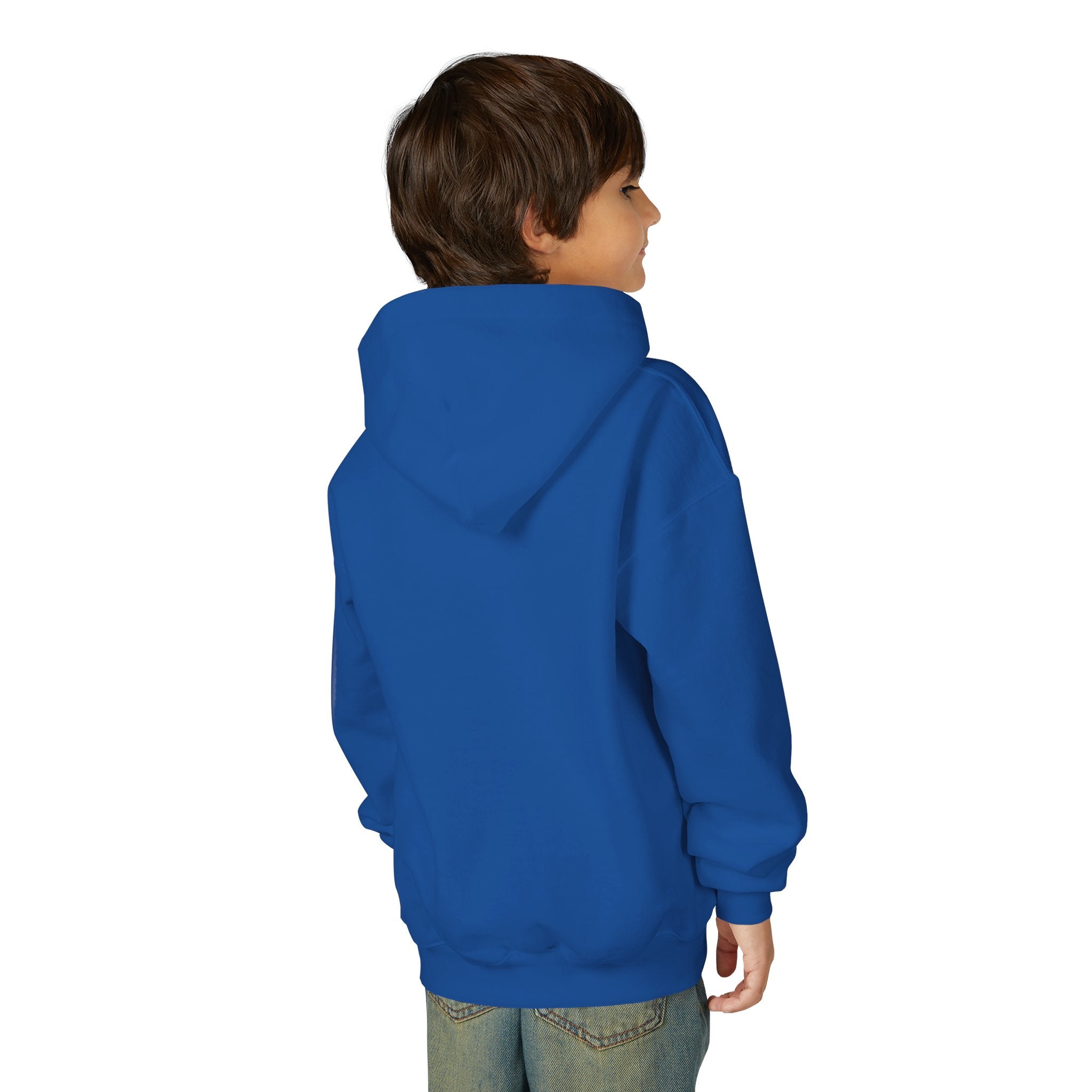Youth Hoodie with Leopard Print 'VYORIN' Arch Logo - Trendy Kids Pullover