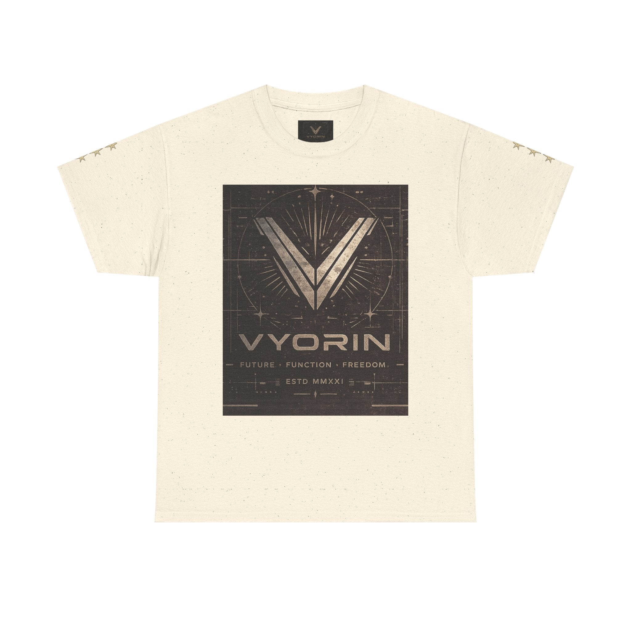 Vyorin Logo Graphic Tee — Futuristic Retro Sci‑Fi T-Shirt