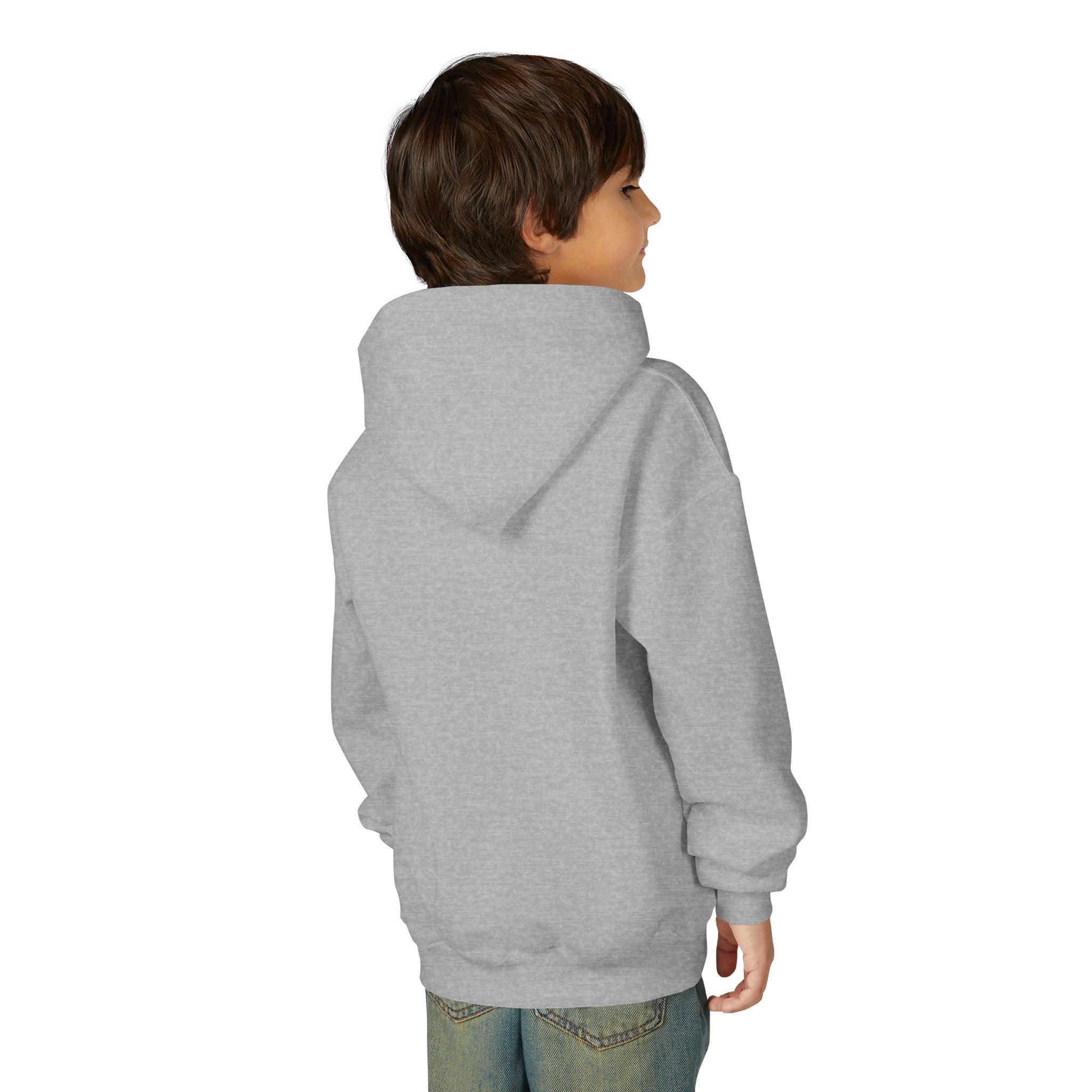 Youth Hoodie with Leopard Print 'VYORIN' Arch Logo - Trendy Kids Pullover
