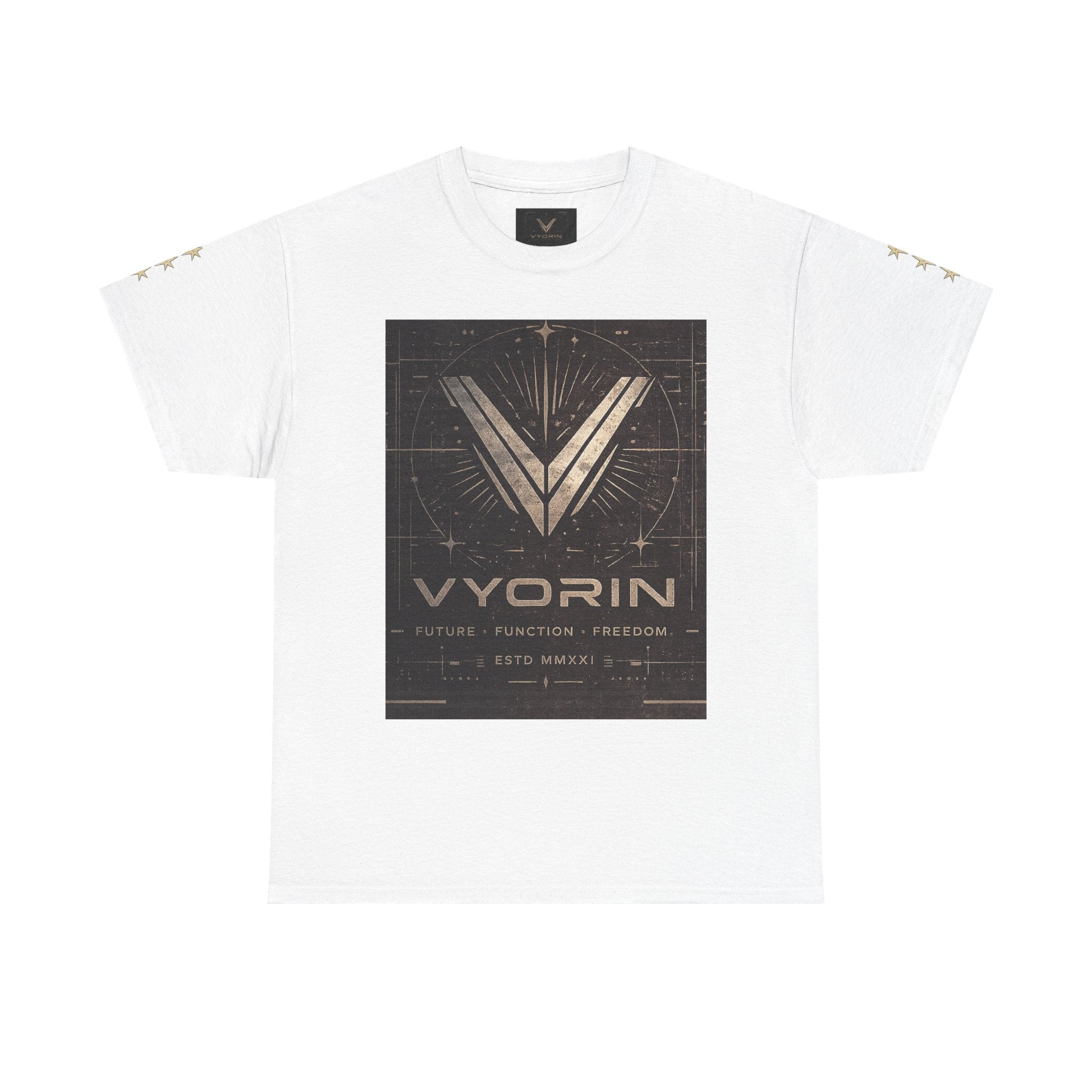 Vyorin Logo Graphic Tee — Futuristic Retro Sci‑Fi T-Shirt