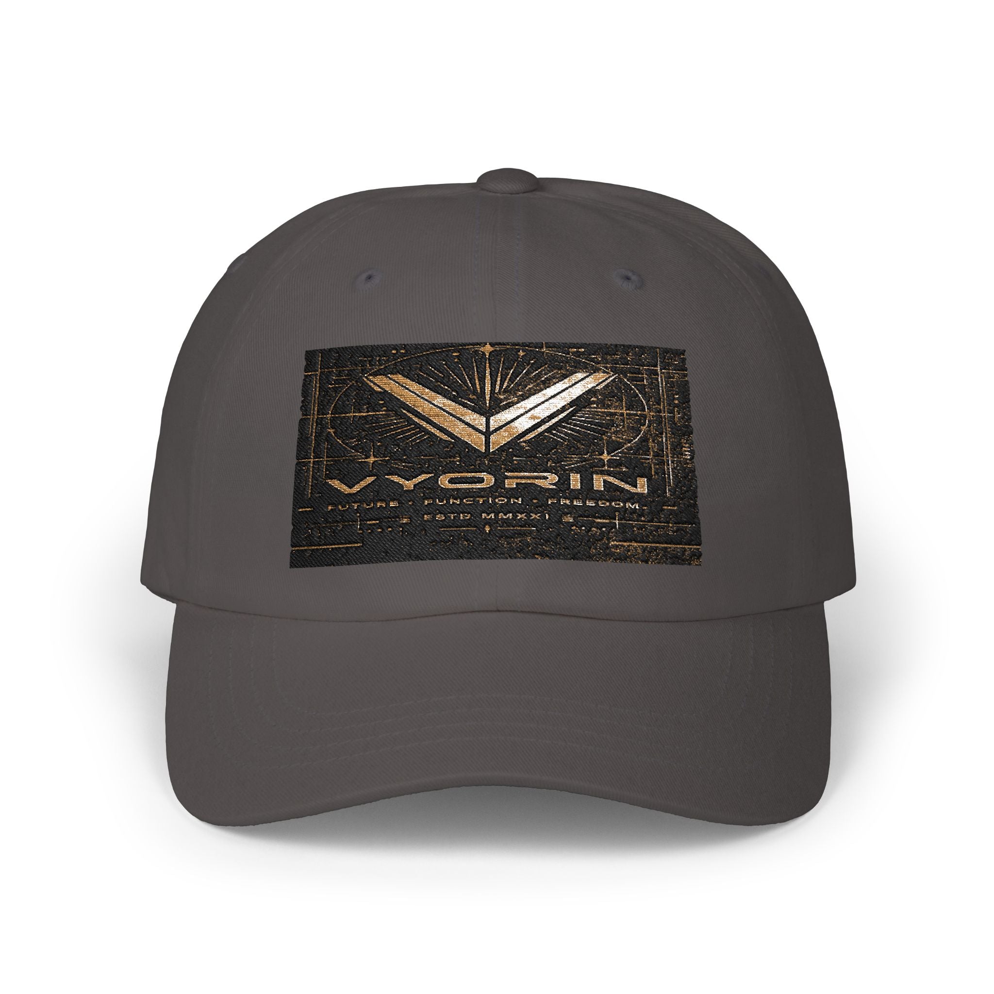 Classic Dad Cap with Vintage Gold 'VWORKIN' Patch – Casual Baseball Hat