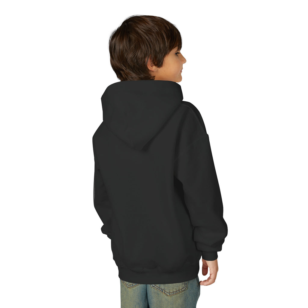 Youth Hoodie with Leopard Print 'VYORIN' Arch Logo - Trendy Kids Pullover