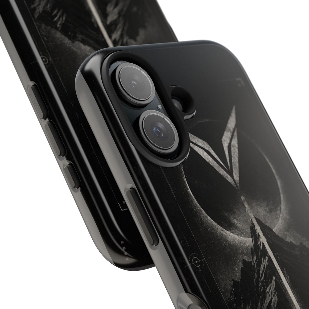 Vyorin Mountain Emblem Tough Phone Case — Dark Sci‑Fi Protection