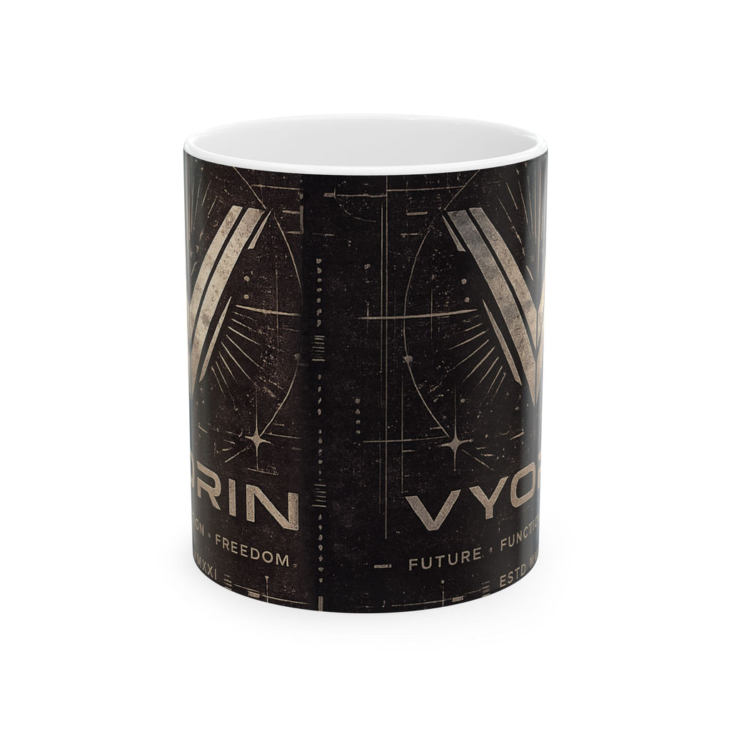 Spaceflight Emblem Ceramic Mug – Vintage Voyager Design (11oz, 15oz)