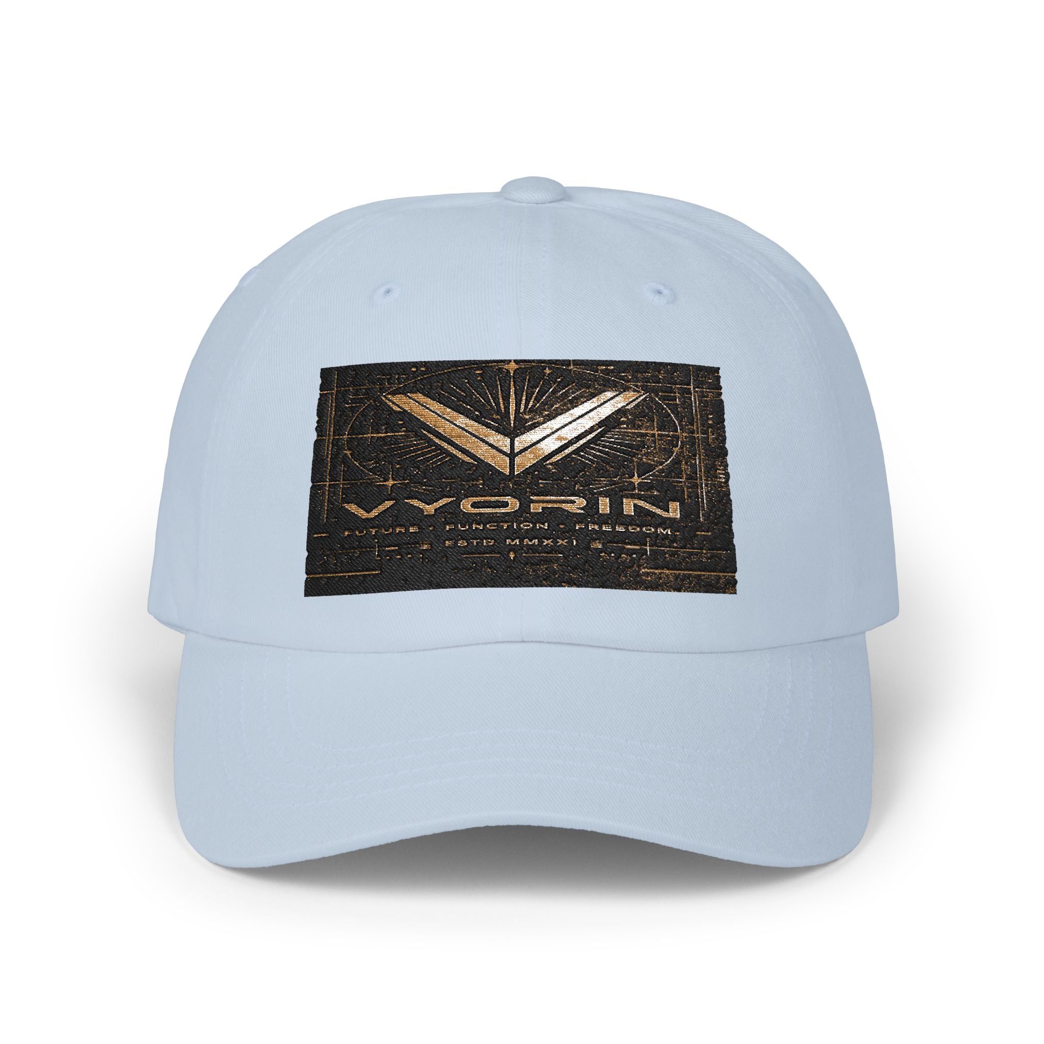 Classic Dad Cap with Vintage Gold 'VWORKIN' Patch – Casual Baseball Hat