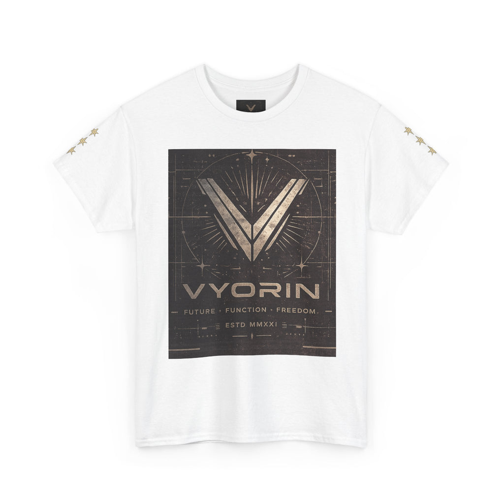 Vyorin Logo Graphic Tee — Futuristic Retro Sci‑Fi T-Shirt