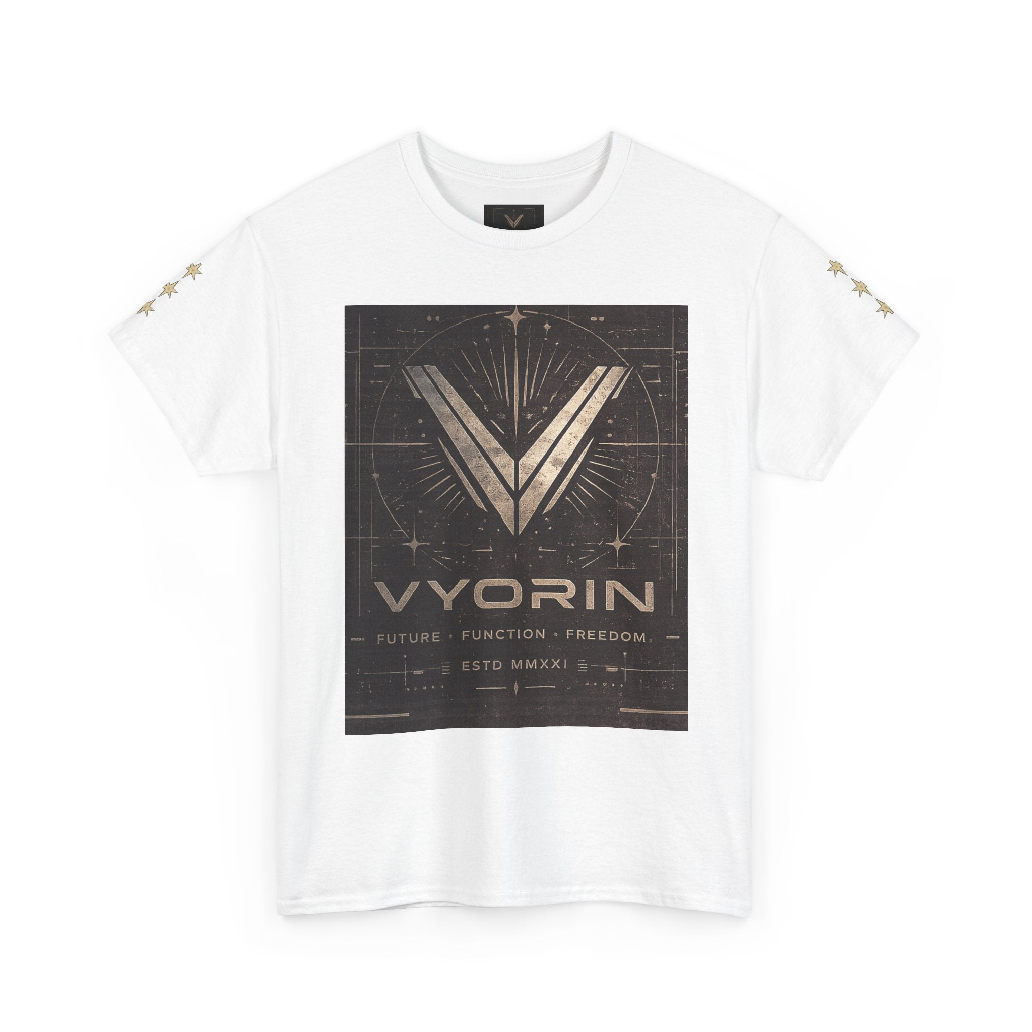 Vyorin Logo Graphic Tee — Futuristic Retro Sci‑Fi T-Shirt