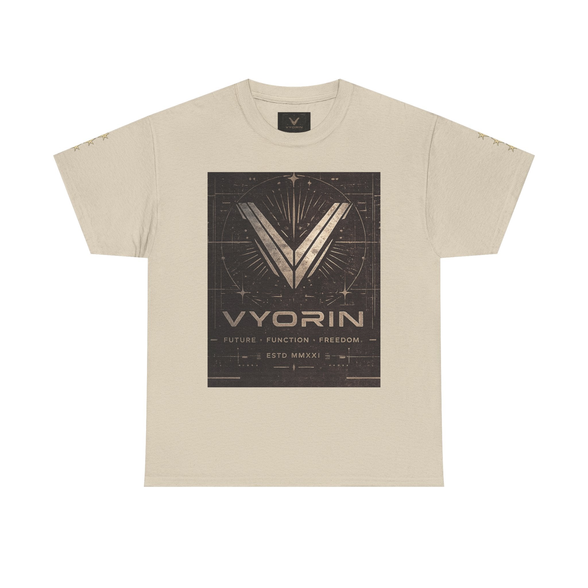 Vyorin Logo Graphic Tee — Futuristic Retro Sci‑Fi T-Shirt