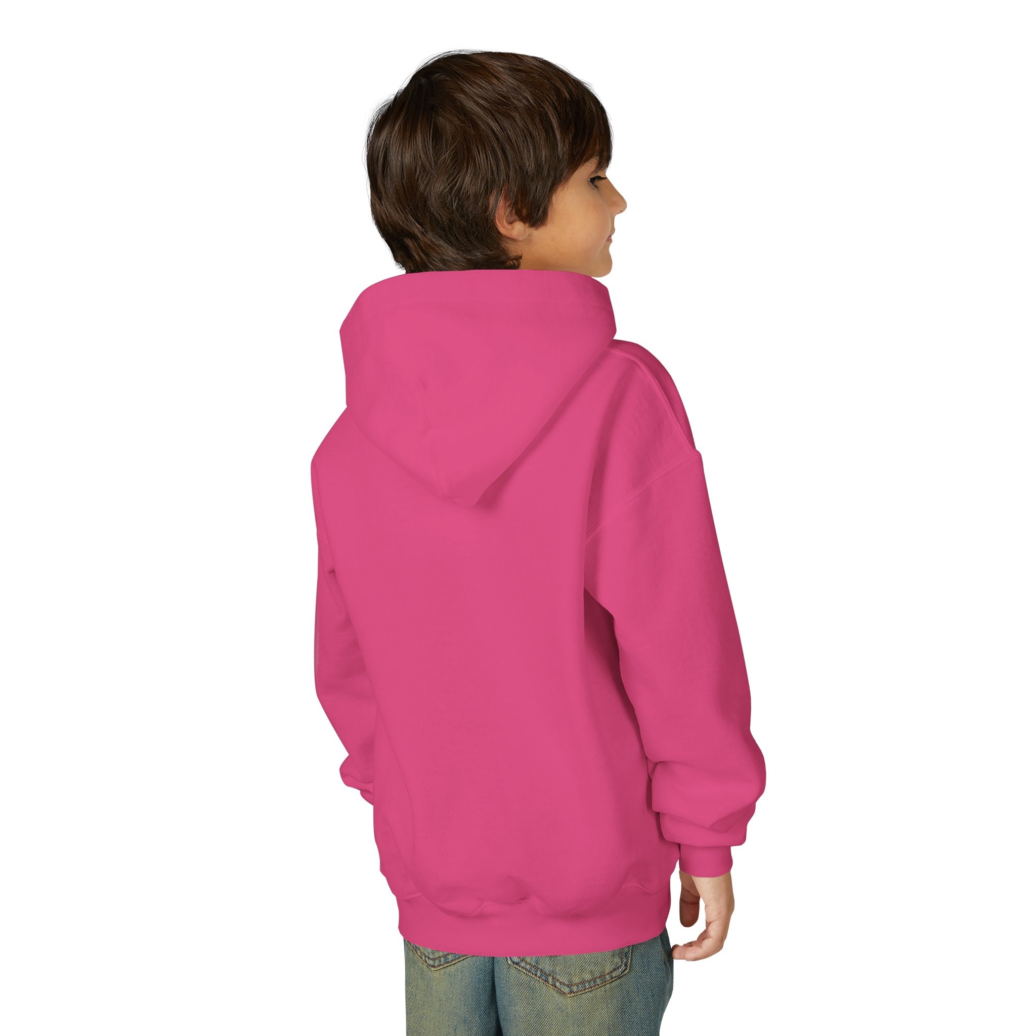 Youth Hoodie with Leopard Print 'VYORIN' Arch Logo - Trendy Kids Pullover